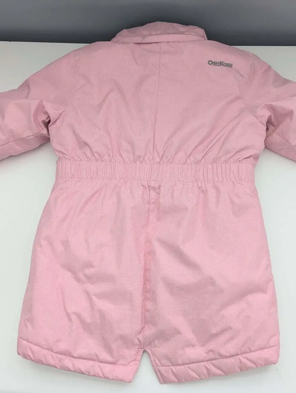 OshKosh B'gosh Girls' (4T) Pink Puffer Jacket/Coat w/ Faux Fur Removable Hood